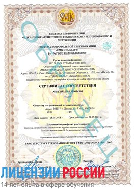 Образец сертификата соответствия Отрадный Сертификат OHSAS 18001